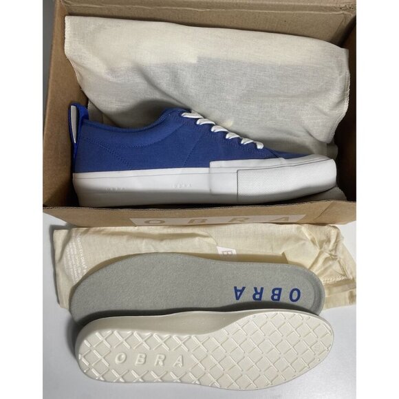 Obra Shoes Terra Canvas Low Blue/White Mens Size 9.5 Sneakers Made In Brazil New - Picture 7 of 8